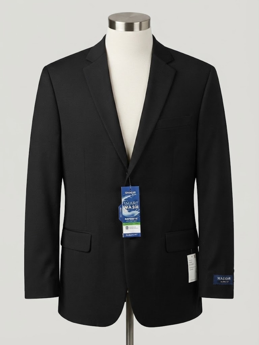 NWT's Haggar Men’s Smart wash Reprieve Classic Fit Suit Jacket Size 42S Black